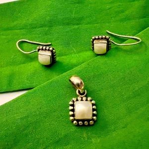 Silpada Sterling silver matching earrings and pendant